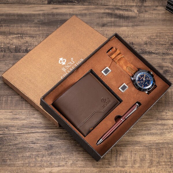 Buy Brown Leather Gift Set For Men