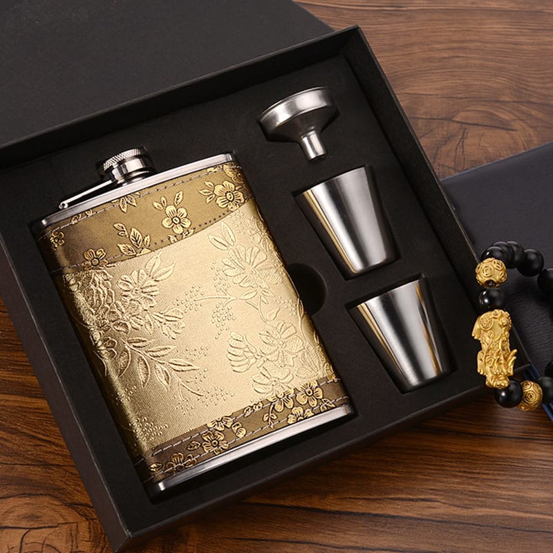Stainless Steel Portable Wine Bottle Gift Box Set