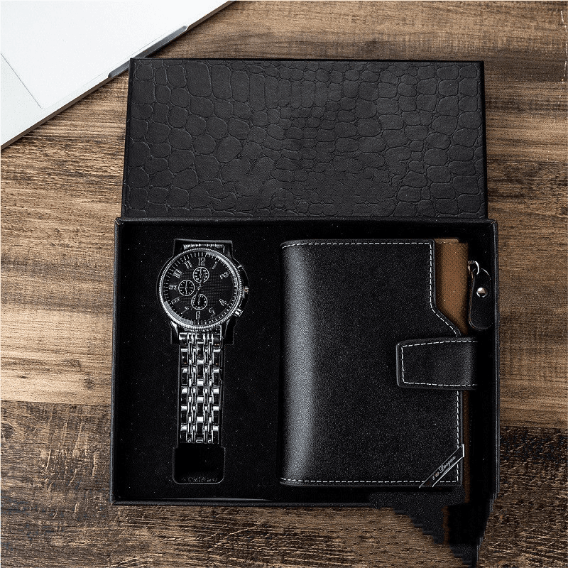 Men's Watch and Wallets Gift Set – Quartz Movement Timepiece with Leather Wallet For Men.... Men's Watch and Wallets Gift Set – Quartz Movement Timepiece with Leather Wallet For Men....