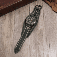 Vintage Hand Stitched Leather Watch - Antique Style for Men...