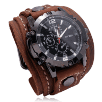 Vintage Hand Stitched Leather Watch - Antique Style for Men..,,