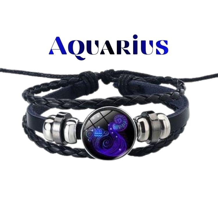 Zodiac Constellation Bracelet - Braided Leather Astrological Charm Bracelet - Image 13