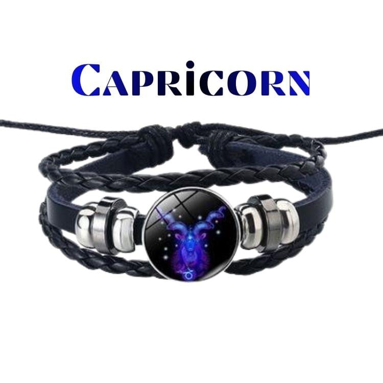 Zodiac Constellation Bracelet - Braided Leather Astrological Charm Bracelet - Image 10