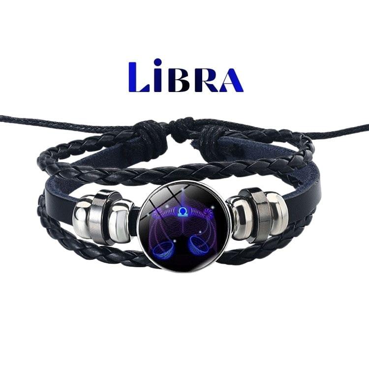 Zodiac Constellation Bracelet - Braided Leather Astrological Charm Bracelet - Image 7