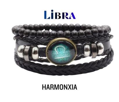 Vintage Braided Leather Zodiac Bracelet for Men – Cowhide Cord Bracelet with Geometric Charm - Image 9