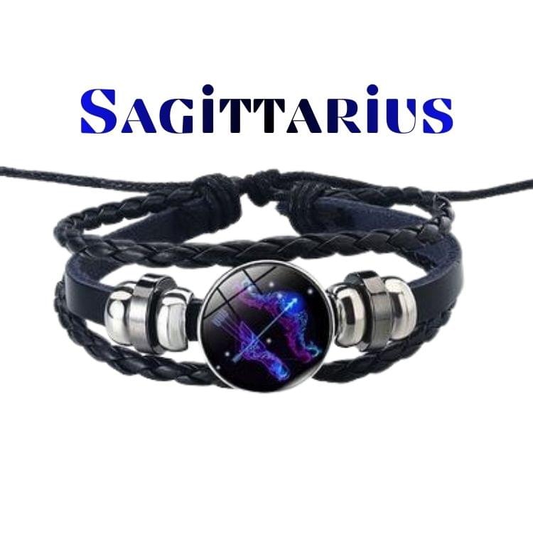 Zodiac Constellation Bracelet - Braided Leather Astrological Charm Bracelet - Image 5