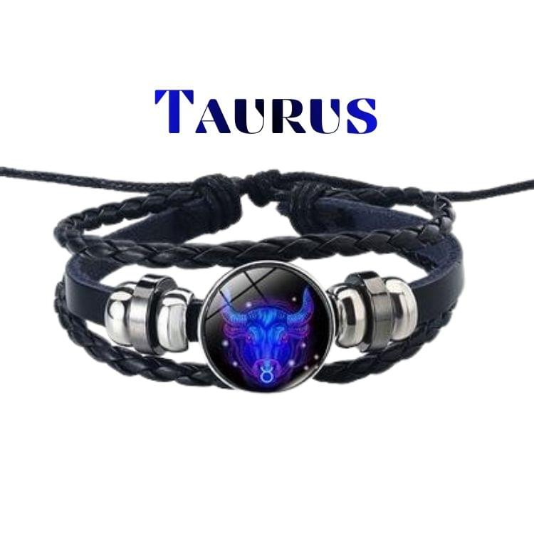 Zodiac Constellation Bracelet - Braided Leather Astrological Charm Bracelet - Image 3